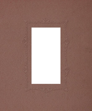 Decorative frame on textured brown background
