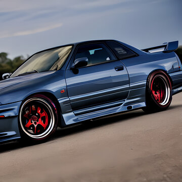 Nissan Skyline GT-R R32 in Neon City Night