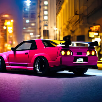 Nissan Skyline GT-R R32 with Cherry Blossoms