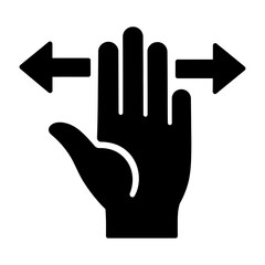 Obraz premium Vector of a hand making a swipe gesture with arrows