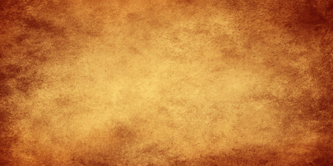 Obraz premium A blank beige vintage parchment with a stained brown grunge texture and aged antique paper pattern creates a dirty retro art material backdrop for an ancient document design