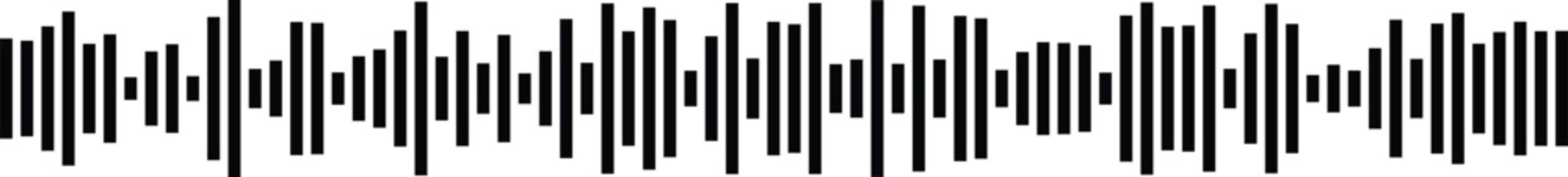 A black and white image of a sound wave