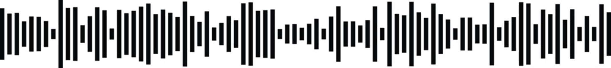 Obraz premium A black and white sound wave on a white background