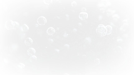 Fototapeta premium Bubbles float through the air in a clear space creating a playful and dynamic scene with light reflections and movement