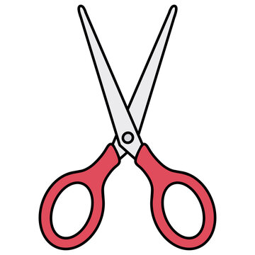  Illustration of red scissors 