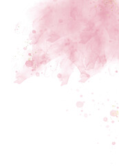 Obraz premium Pastel pink watercolor paint brush glitter for wedding elements. or card templates for greetings or invitations on valentines Day background.Colorful hand painted texture.