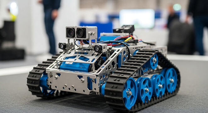 Advanced robotic platform with tracked locomotion and camera sensors for versatile applications