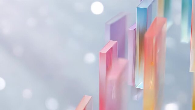 ?Colorful floating books in motion: a mesmerizing abstract display of vibrant floating shapes