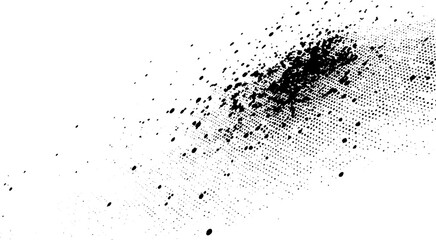 Fototapeta premium Abstract halftone texture. Monochrome black and white background. Grunge pattern