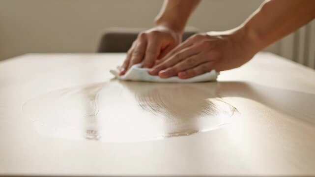 ?Efficient table cleaning techniques for a spotless finish using a cloth