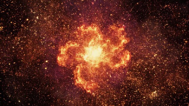 Flying fire particles blaze over a transparent background in a glowing overlay of dancing embers and inferno sparks.