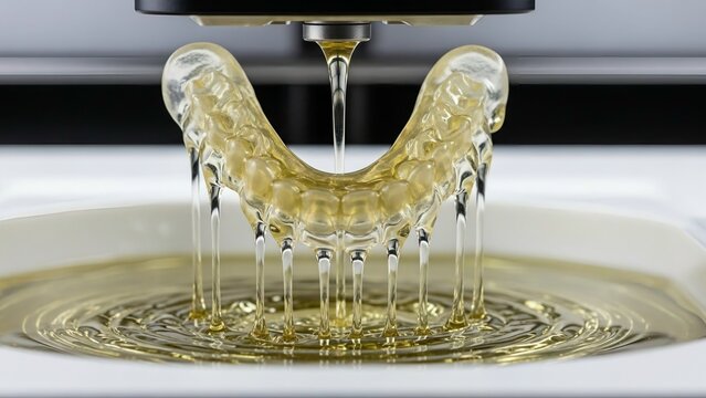 modern resin 3d printer manufacturing clear orthodontic dental splint