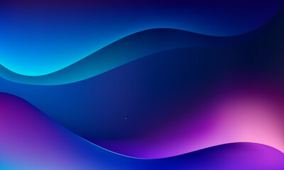 Fototapeta premium Modern abstract background featuring smooth flowing liquid waves with neon gradient transitions in blue, purple, and pink tones. Perfect for futuristic designs, wallpapers, presentations, and digital 