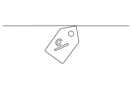 Animation Discount price tag icon vector line art
