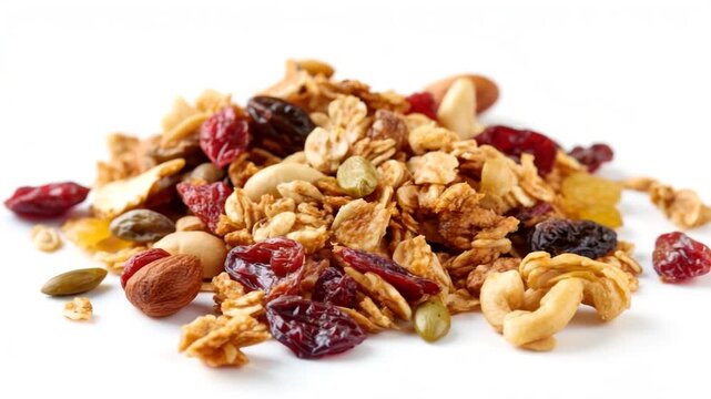 Healthy granola Muesli mix with nuts dried fruit