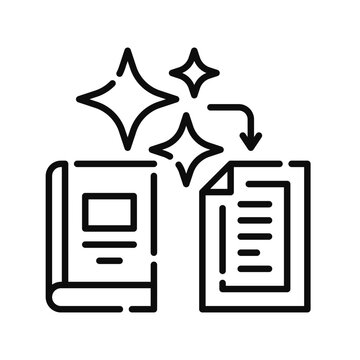 Text Summarization Icon Professional UI Symbol for AI Abstracting
