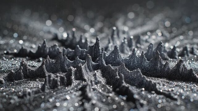 Metallic Dust Formation Driven by Electrostatic Forces Creating Jagged Peaks and Valleys