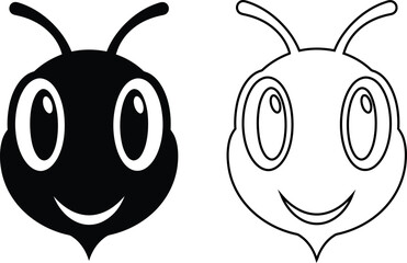 Obraz premium Ant head mascot icon graphic