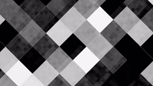 Checkered Mosaic Digital Block Glitch Overlay For Cyberpunk Futuristic UI Digital Error Distortion And Abstract Compositing 4K Alpha Channel