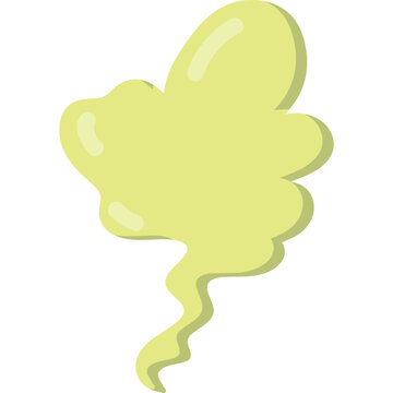 Smell icon. Vector chemical toxic gas, bad smelly scent cloud isolated on white background