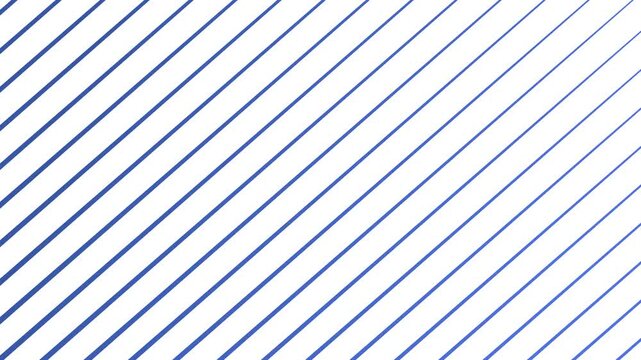 Dynamic blue diagonal lines moving across a clean white background, creating a modern abstract pattern