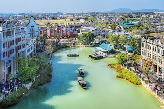 Jiangmen city, Kaiping, Guangdong, China. Chikan Ancient Town  was built in 1649, designated as a National Historic and Cultural town,  example of the quaint architectural style and folk customs. 