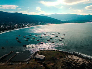 Obraz premium Armacao Beach Florianópolis Floripa Drone