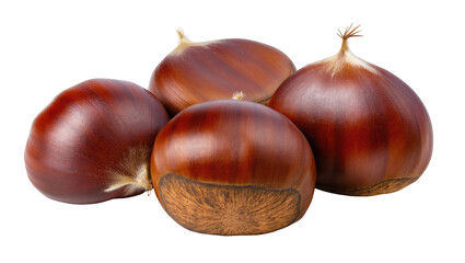 Obraz premium Deliciously fresh edible chestnuts, seasonal autumn harvest, natural healthy snack ingredient.