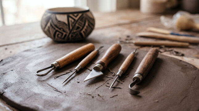 Sgraffito Carving and Needle Tools for Pottery