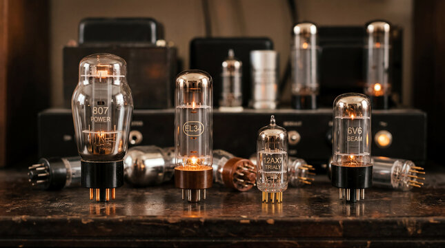 Vintage Glass Vacuum Tubes and Radio Valves