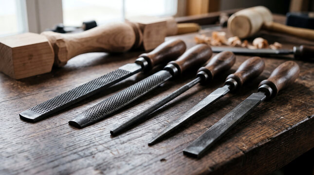Hand-Stitched Wood Rasps and Cabinet Maker Files