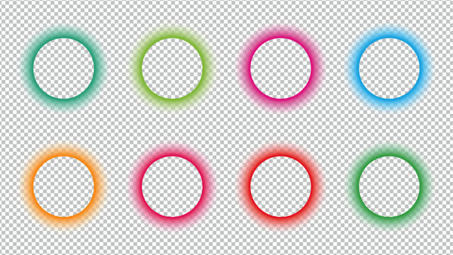 Set of colorful round buttons with vibrant numbers in a clean and modern design