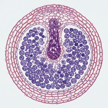 Moss Capsule Sporangium Cross Section Light Microscopy Micrograph