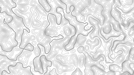 Abstract design with Seamless pattern with lines Topographic map. geographic mountain relief. Retro topographic map. geographic contour map paper texture. terrain path isolated on background. © Mst