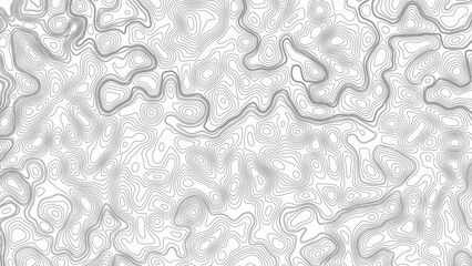 Abstract design with Seamless pattern with lines Topographic map. geographic mountain relief. Retro topographic map. geographic contour map paper texture. terrain path isolated on background. © Mst