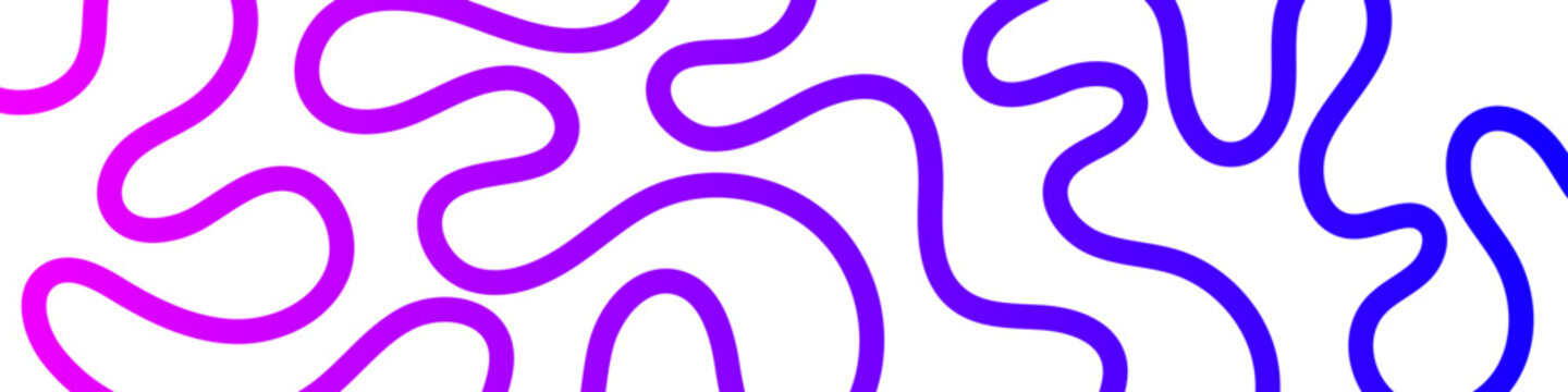 Abstract fluid, gradient wavy line with smooth flowing curves, curved path in pink and blue tones creating a modern dynamic minimal design element.