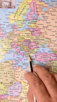 Albania on World Map &ndash; Balkan Region Geography Concept