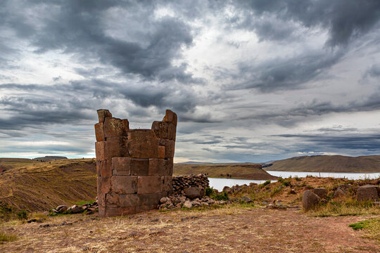 The chullpas of Sillustani near Puno, Peru