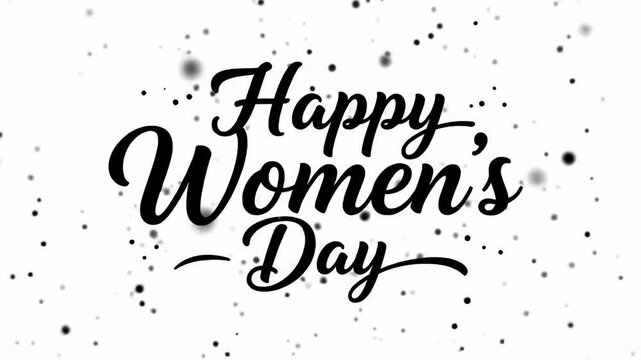 Script text Wome's with splatters on white background