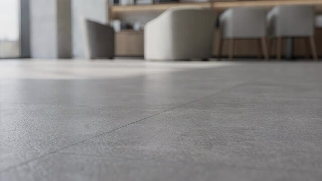 Medium shot capturing compact vinyl sheet construction emphasizing sleek design and ease of maintenance in commercial spaces.