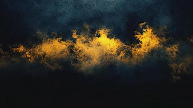 黄色の毒ガス煙が押し寄せるループ動画 シネマティックな煙エフェクト背景素材