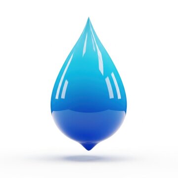 Blue shiny water drop teardrop gradient