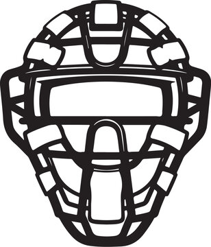 Vector baseball catcher mask icon
