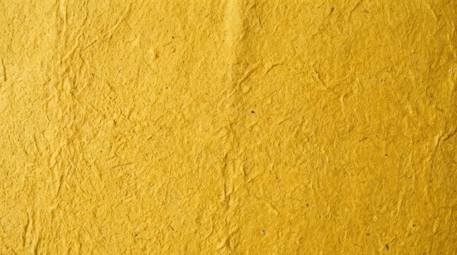 A close-up shot of textured, yellow paper. The paper has a rough, wrinkled surface with visible fibers and slight imperfections.