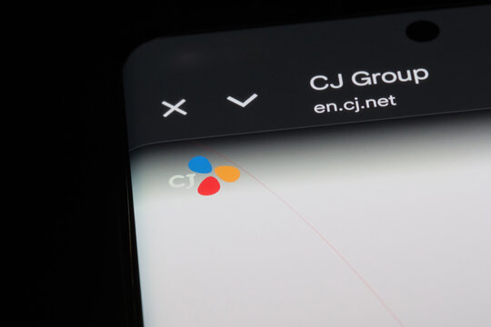 Shanghai,China-Oct.10th 2025: CJ Group company brand logo on website