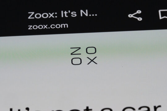 Shanghai,China-Oct.10th 2025: Zoox company brand logo on website