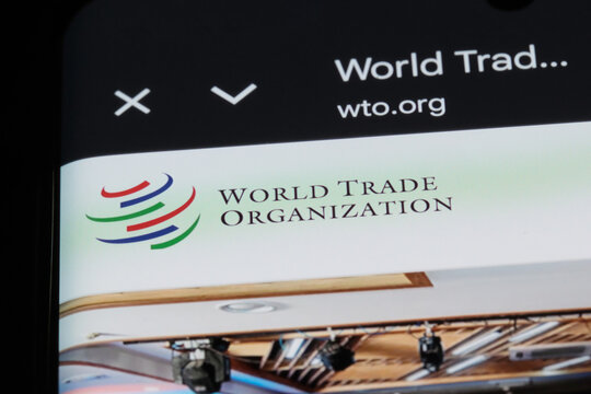 Shanghai,China-Oct.10th 2025: World Trade Organization (WTO) brand logo