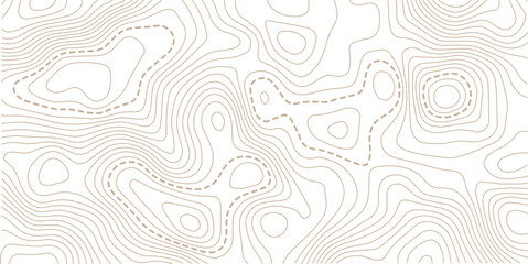 The stylized height of the topographic map in contour, lines. The concept of a conditional geography scheme and the terrain path. Design materials. Print image, Abstract bacground. Vector Illustration © MstMomena