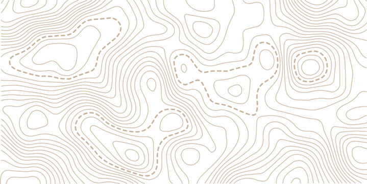 The stylized height of the topographic map in contour, lines. The concept of a conditional geography scheme and the terrain path. Design materials. Print image, Abstract bacground. Vector Illustration