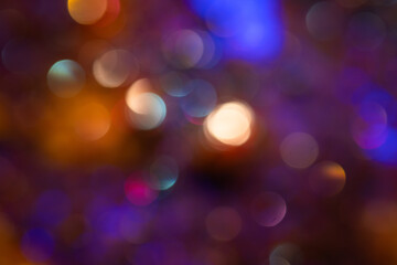 Fototapeta premium Blurred, defocused background bokeh abstract divorces of liquid with neon highlights. Concepts for beauty and cosmetology, holidays and event, advertising, poster, banner and digital design.